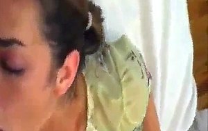 Fucking her sweet face with hard dong