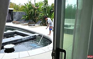 Milfed - Naughty Bombshell Alexis Fawx Teases The Pool Guy To Fuck Her When Her Husband Is Away