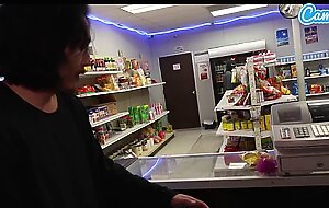 Tiny Asian MILF Cant Handle Huge White Cock and Creampie in Public