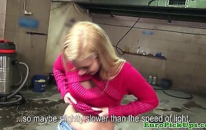 Real euro teen gets her pussy cumshot