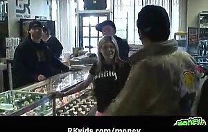 Desperate teen naked in public and fucks to pay rent 1