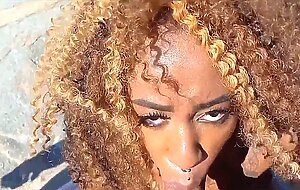 Horny couple in real amateur sex on the beach