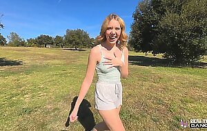 Real Teens - Sophia Sterling Gives A Great Blowjob In The Park Before Fucking Hard Back Home
