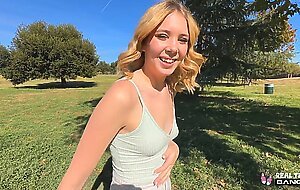 Real Teens - Sophia Sterling Gives A Great Blowjob In The Park Before Fucking Hard Back Home