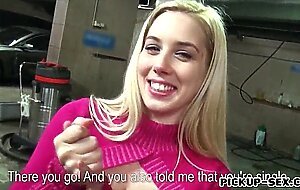 Czech girl ellen flashes tits and fucked for some cash