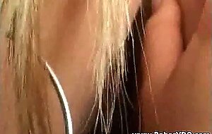 Busty blond asian in very closeup sex