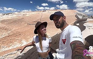 A public quickie blowjob leads to fucking petite girlfriend at home - Sammmnextdoor Date Night #15