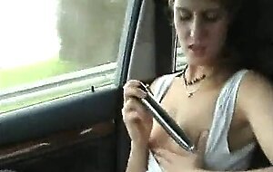 Teen and toy car fun.