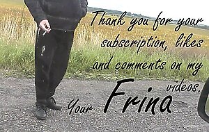 Naked in public. wife blonde stopped car masturbated wet pussy fingers orgasm and squirted in front