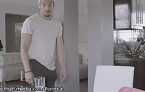 MileHigh Busty Asian Caught Step-Bro Measuring His Cock!