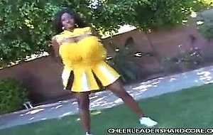 Sexy Ebony Cheerleader Striptease