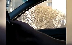 Russian guy flashes his cock