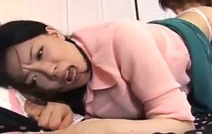 Asian busty girl boobjob play