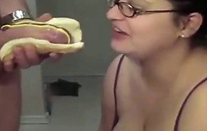 Hot dog facefuck