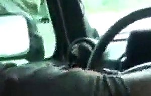 Busty roadhead on the highway