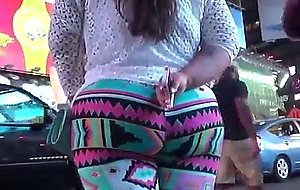 Big ass booty bbw latina in colorful leggings 720p