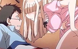 Lascive anime blonde masturbating