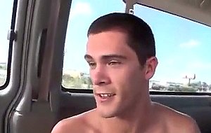 Sexy naked guys fucking hardcore in the boys bus