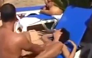 Nudists pool party turns into a fuckfest