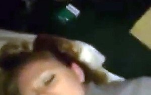 Hot blonde cheating gf gets big black cock to blow