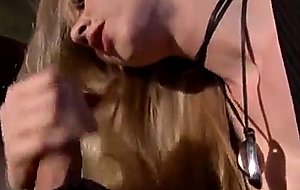 Blonde stocking chick pussy fuck