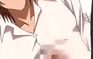 Busty anime gets fucked from behind