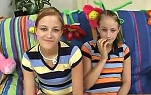 Twin young teen babysitters