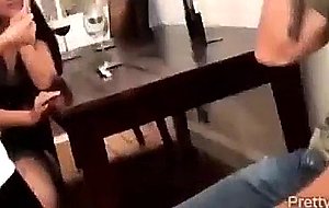Blindfolded perv surprised by 2 hotties