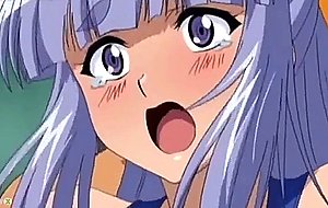 Busty hentai girl fucked doggy style gets jizzed on her ass