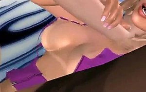 Sexy close up of a 3d cartoon babe getting nailed