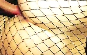 Madisin fucked in fishnet during yoga