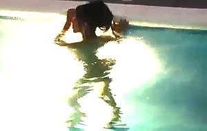 Jackie mora masturbating in the pool