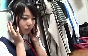 Japanese schoolgirl creampie