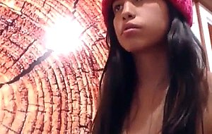 Dark black hair chick with an...