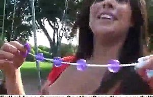 Jynx maze independent latina solo brunette girl does anal fisting outdoor