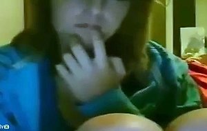 Masturbating teen live on webcam
