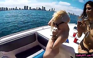 Cute teen besties boat party leads to nasty group sex