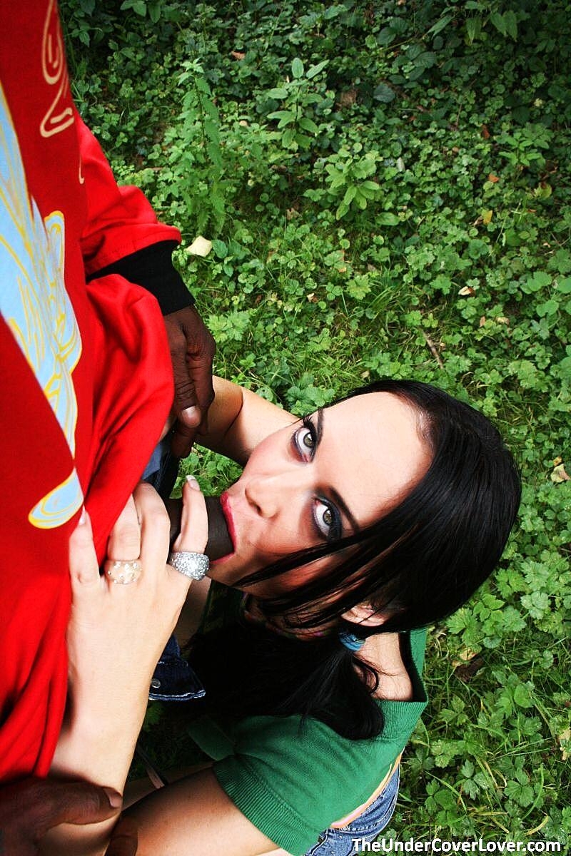 Dark Haired Woman Elizabeth Lawrence Has Interracial Sex Amid Greenery Interracial, Mature, Milf, Outdoor, Wife