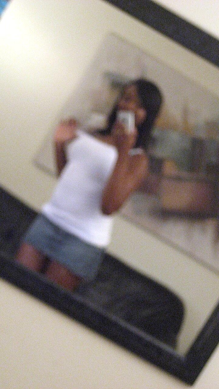 Ebony Hottie Elisha Turner Strips And Shows Her Natural Boobs In The Mirror Amateur, Ebony, Milf, Selfie, Short-Hair