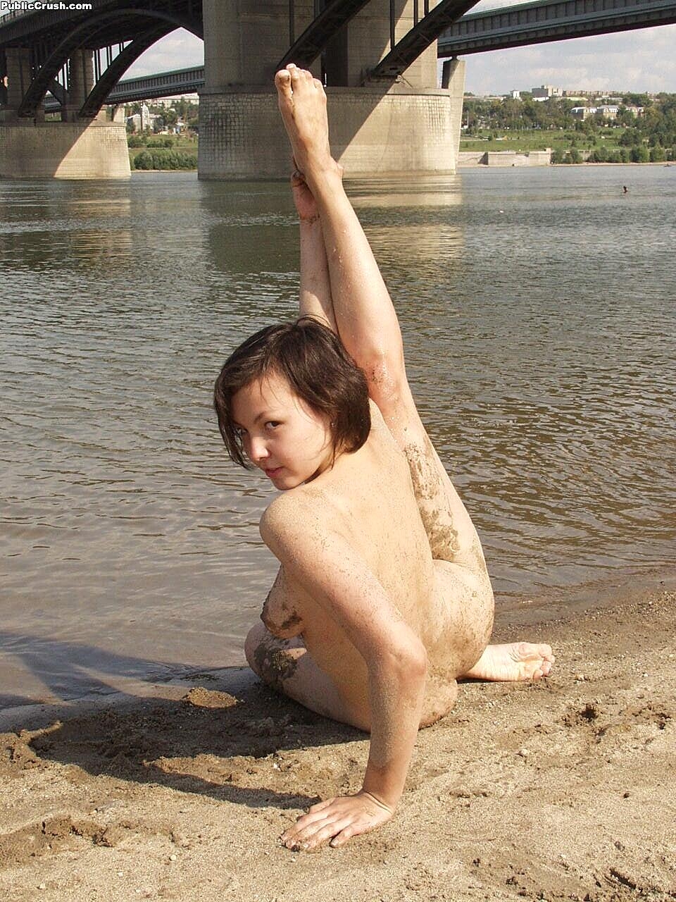 Amateur Girl Covers Her Naked Body In Sand While At A Nude Beach Ass, Beach, Fetish, Outdoor, Teen