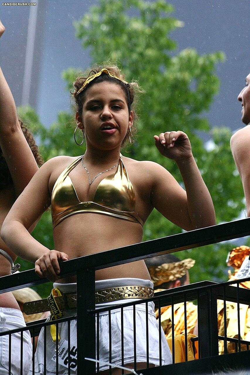 Teen Girl Exposes Her Small Breasts During A Party In Public Bikini, Party, Public, Reality