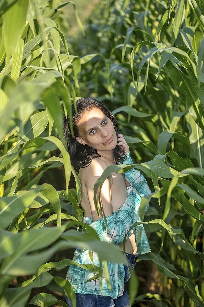 Attractive Brunette Model Brittany Strips In Nature And Shows Her Tiny Tits Babe, Beautiful, Model, Sexy, Solo