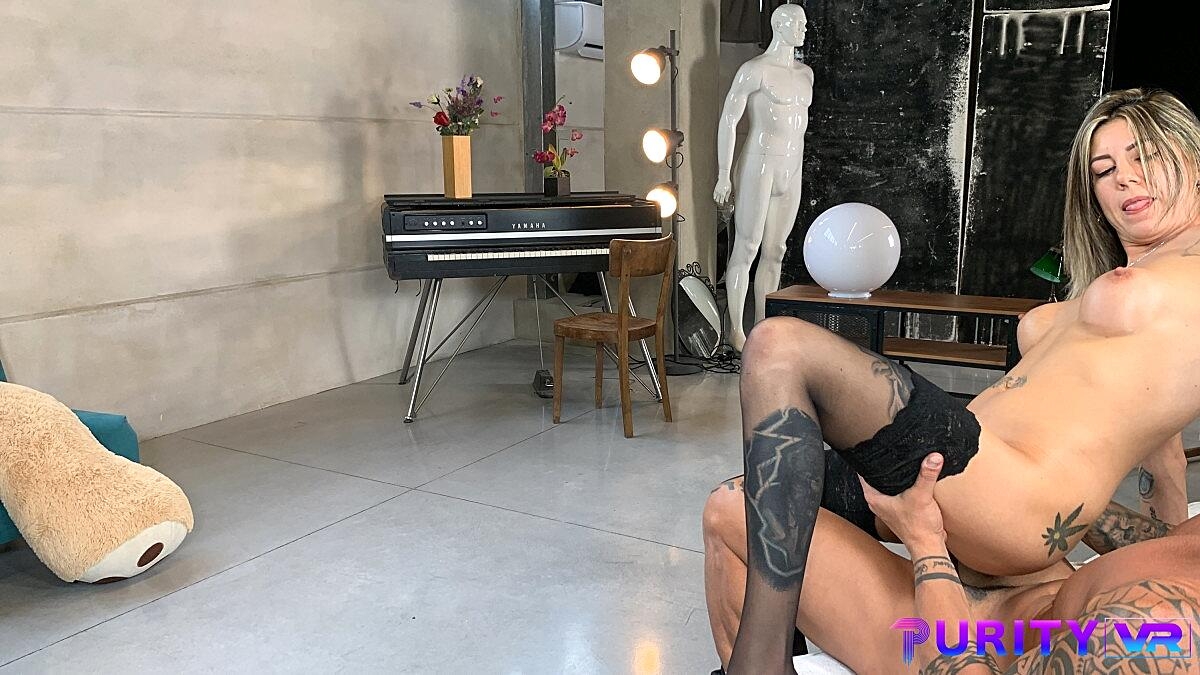 Blonde Milf With Tattoos Has Pussy To Mouth Sex With Her Man Friend Big-Cock, Cumshot, Milf, Tattoo