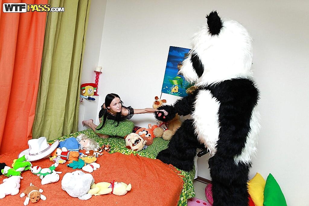 Petite Teenage Sweetie Spends Some Good Time With Her Panda Toy Hardcore, Legs, Reality