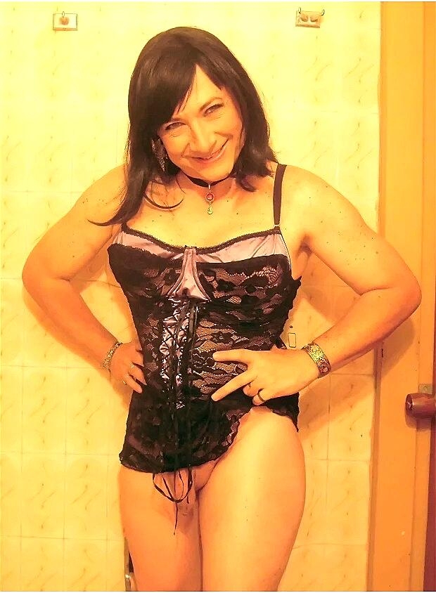 Hot Shemale Maritza Alejandra Bares Her Tits While Teasing In Black Lingerie Shemale