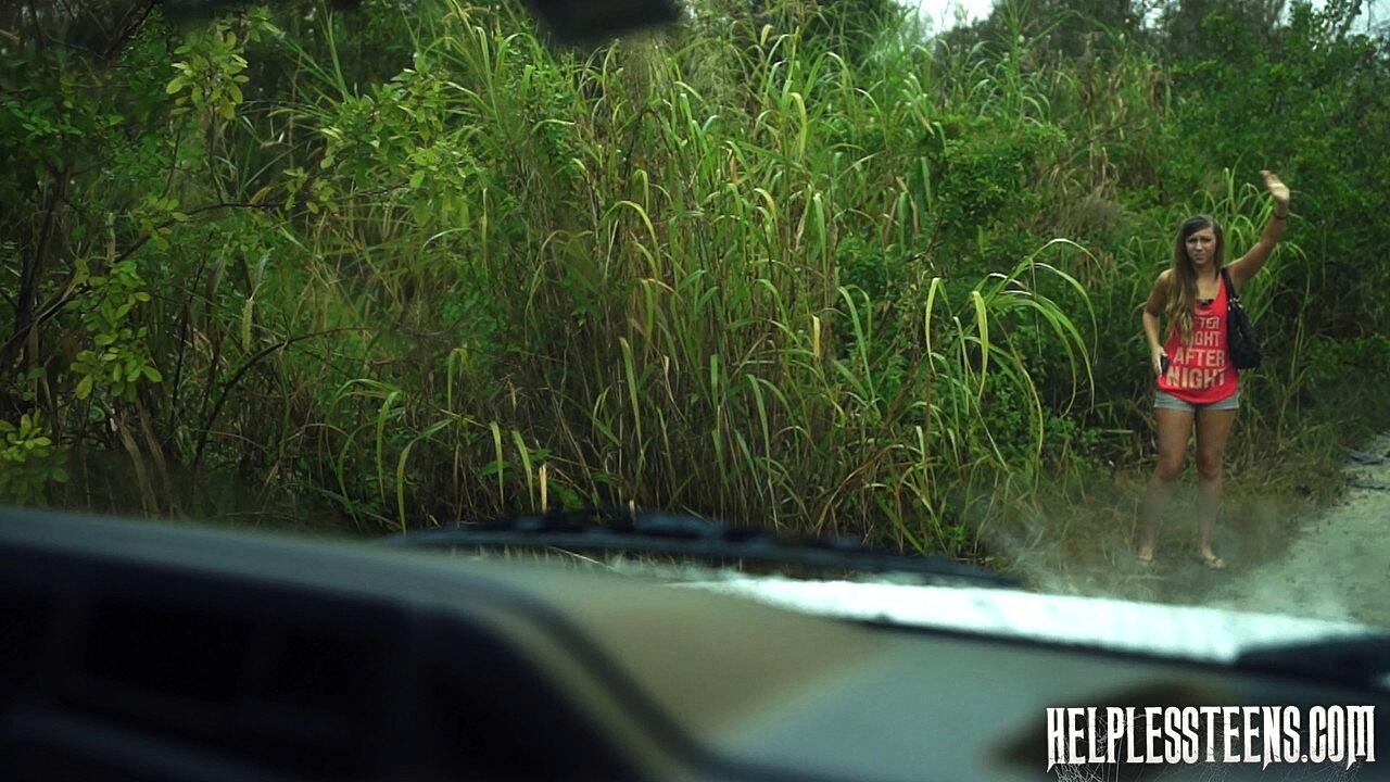 Teen Girl Kaylee Banks Is Forced Into Having Sex In The Woods Ass-Fucking, Clothed, Outdoor, Panties, Shorts