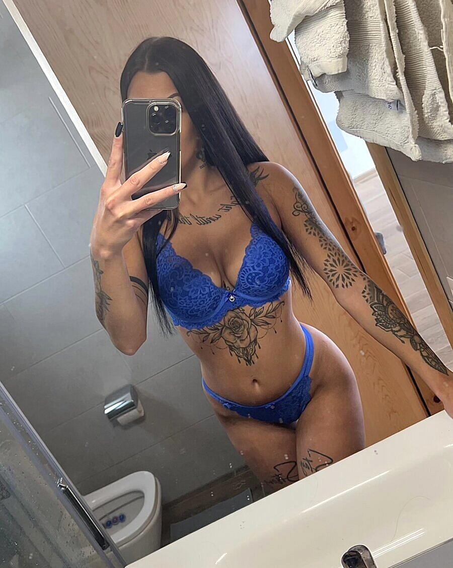 Sexy Amateur Babes Posing In Their Hot Blue Lingerie On Vacation Lingerie, Public, Selfie, Sexy, Tattoo