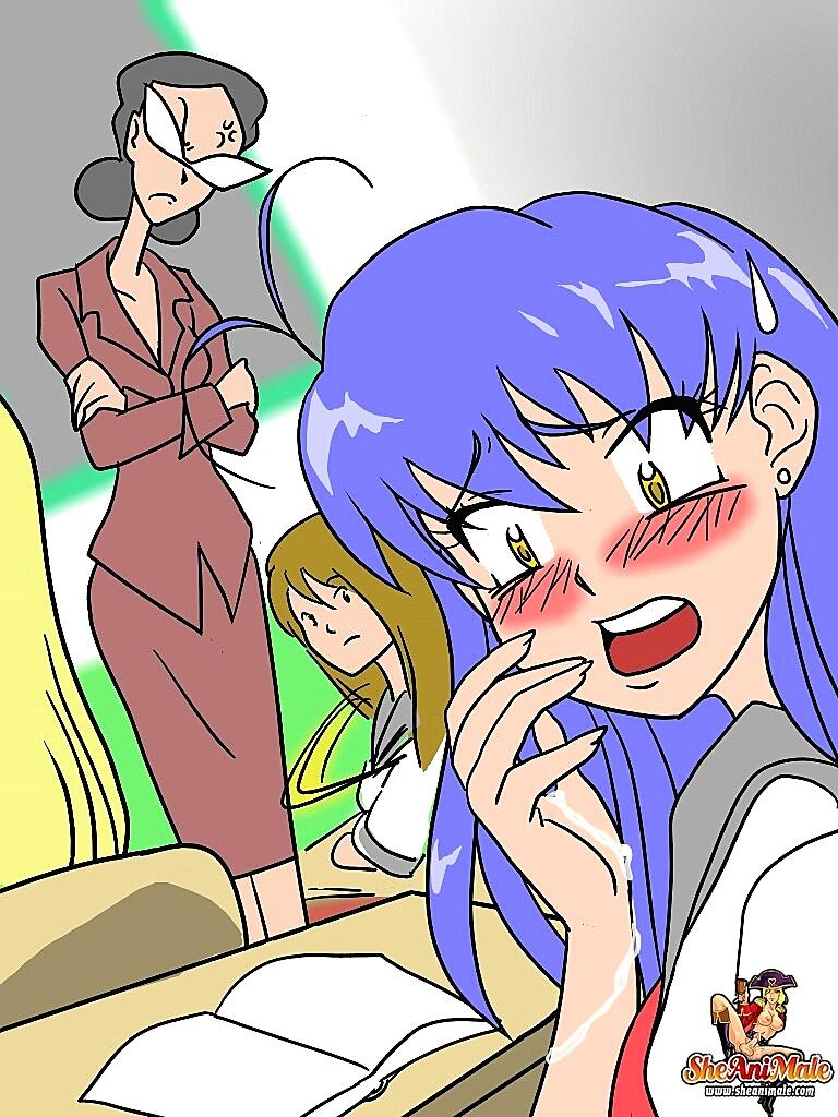 Animated Schoolgirl Ladyboy Gets Her Dick Sucked By Her Horny Blonde Friend Shemale